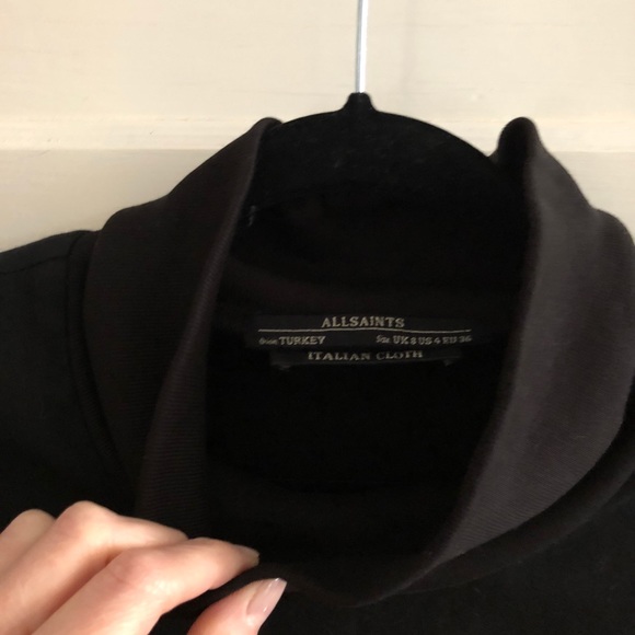 Allsaints Rhian Dress - Italian Cloth and Leather - Picture 5 of 6